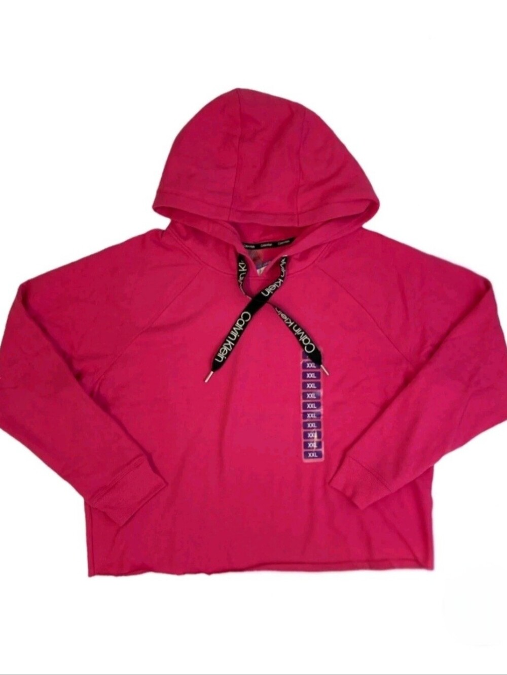 Calvin Klein Hoodie Sweatshirt cozy Logo for Women Hot Pink Medium